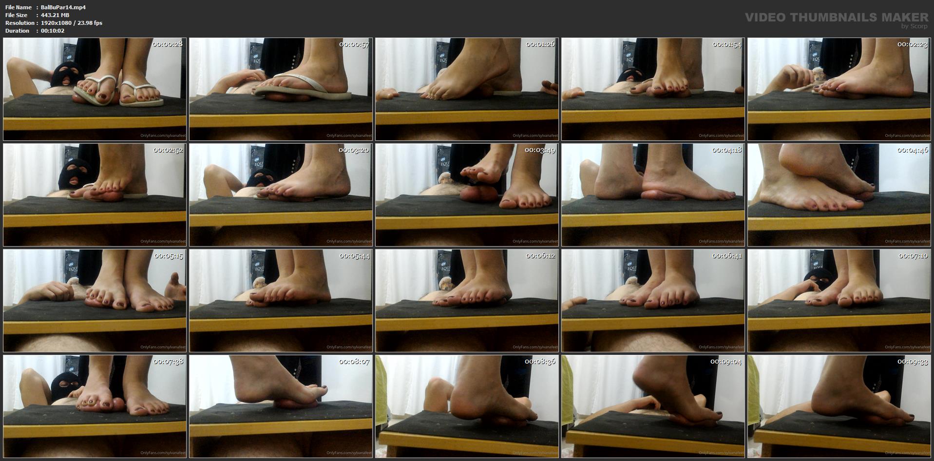 Mistress Sylvana In Scene: Barefoot Stomping In Table - BALLBUSTING PARANA STUDIOS - FULL HD/1080p/MP4